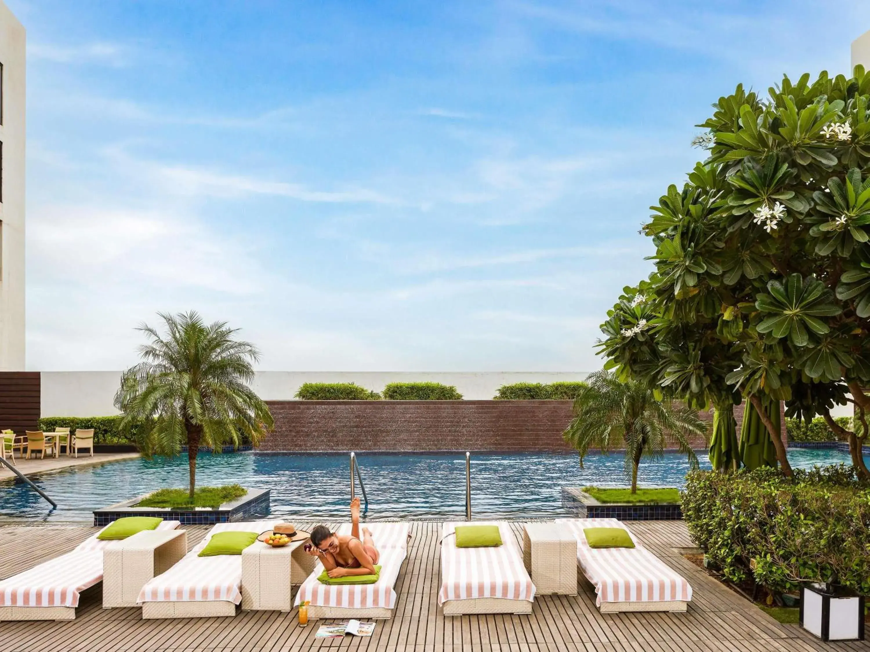 Pool view in Pullman New Delhi Aerocity Pool view in Pullman New Delhi Aerocity