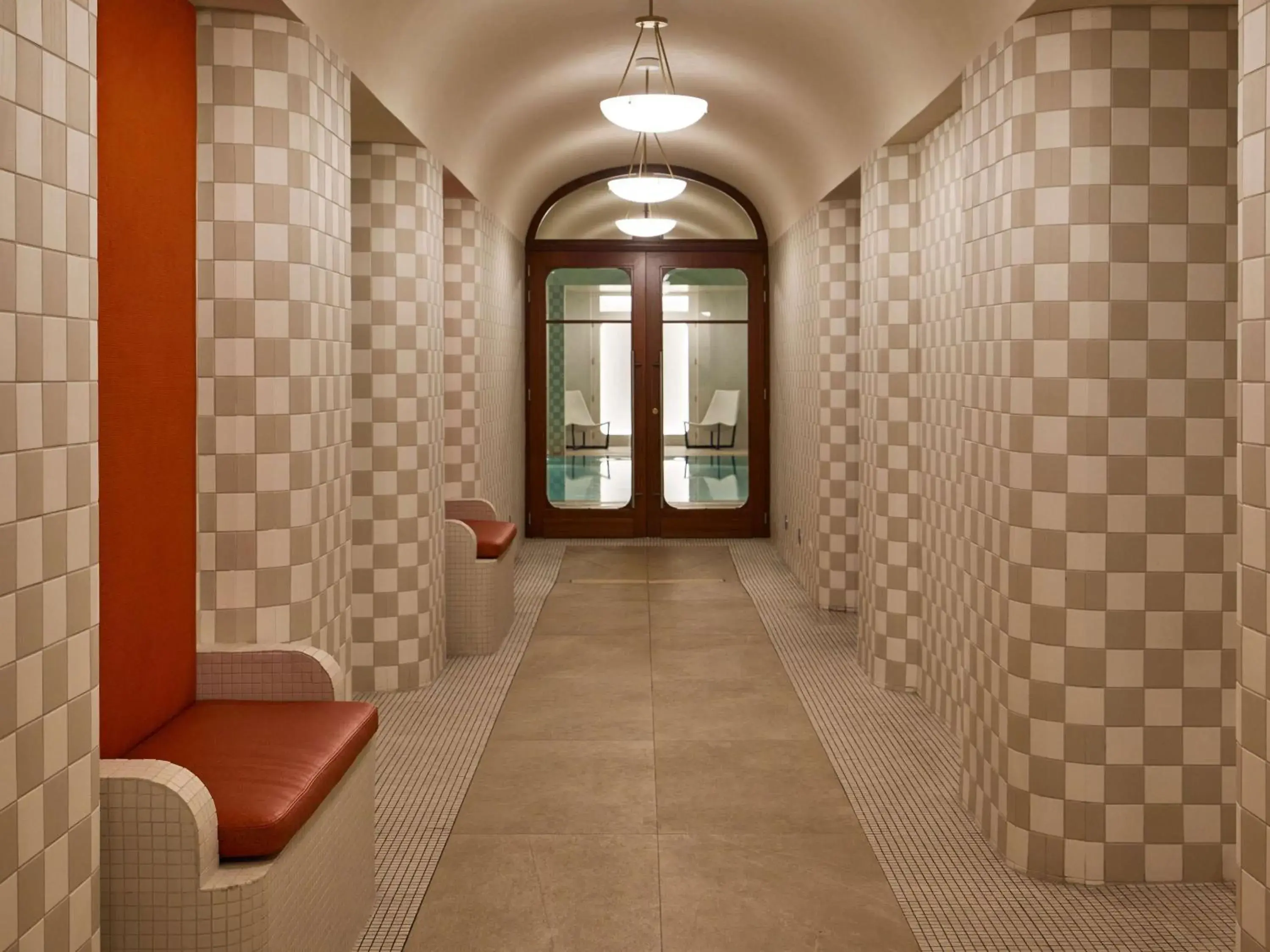 Pool view in Cures Marines Hotel Thalasso & Spa Trouville - MGallery Collection Pool view in Cures Marines Hotel Thalasso & Spa Trouville - MGallery Collection