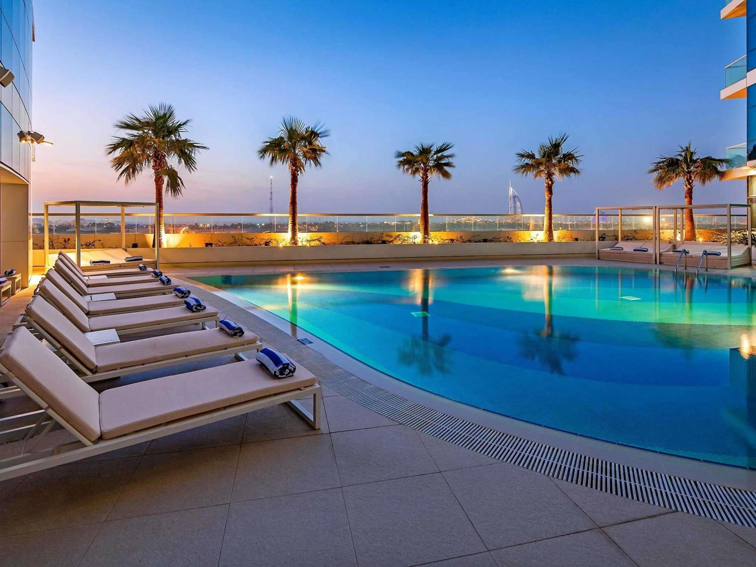 Pool view in Adagio Premium Dubai Al Barsha