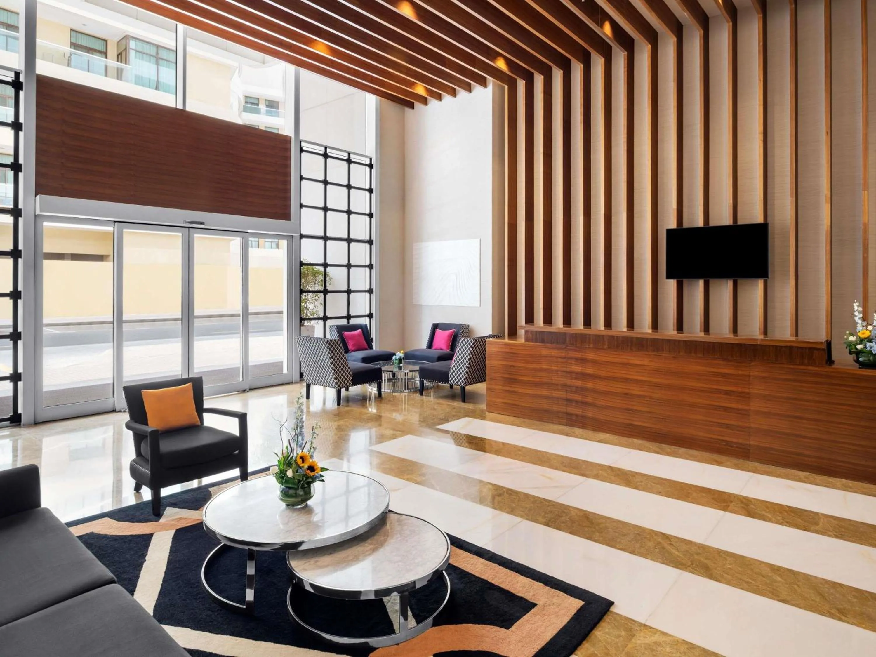 Pool view in Adagio Premium Dubai Al Barsha