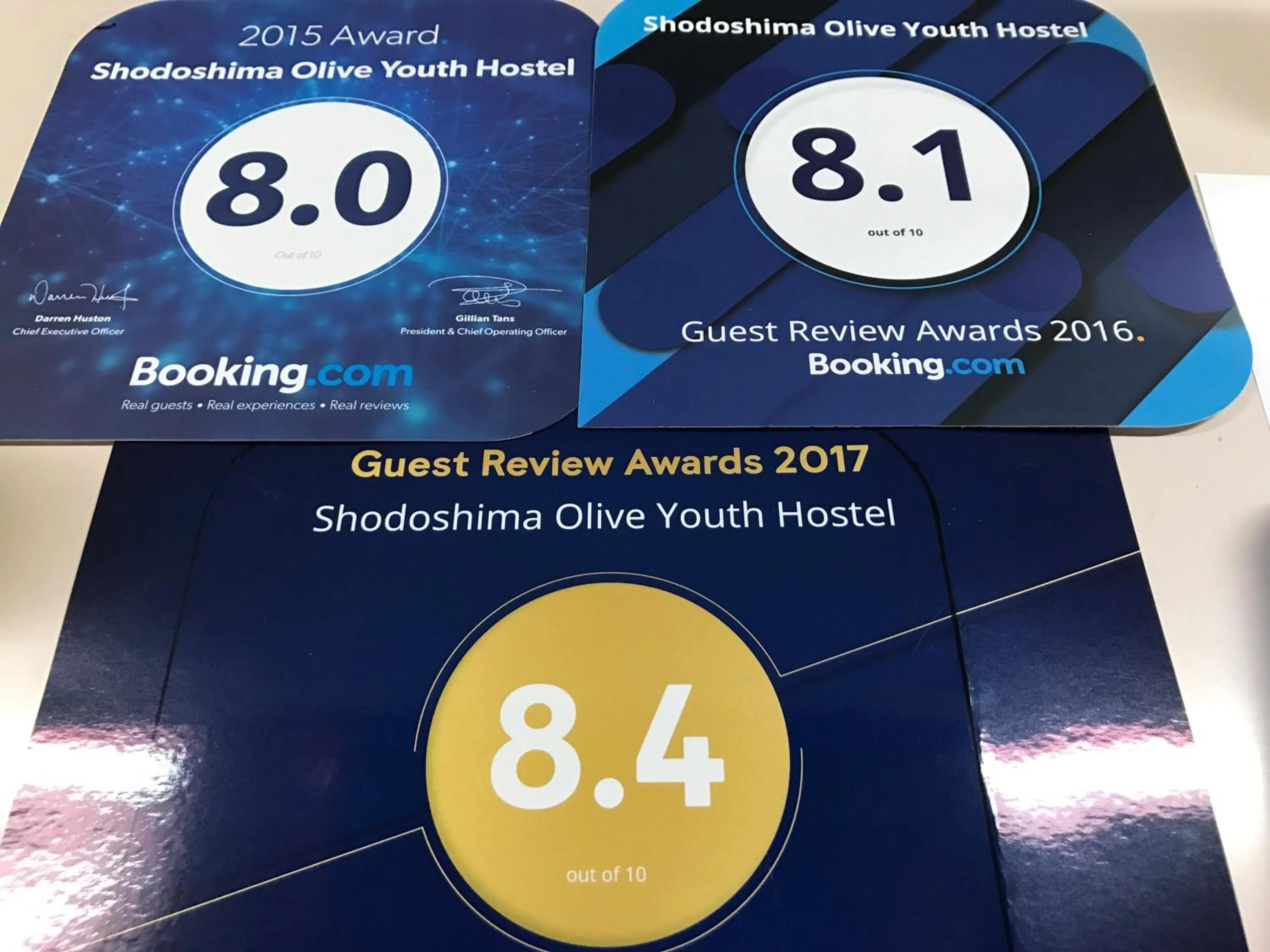 Certificate/Award in Shodoshima Olive Youth Hostel