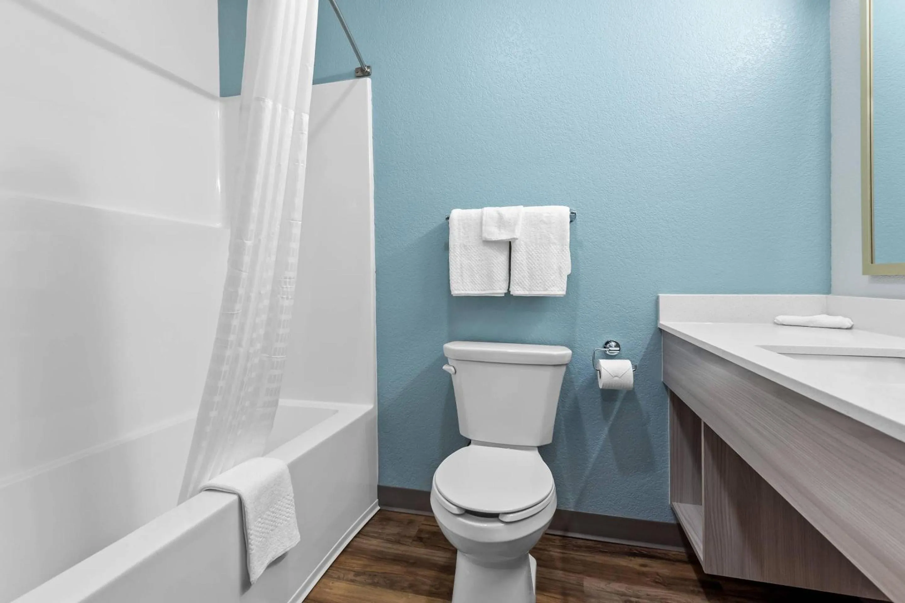 Shower in WoodSpring Suites St Peters-OFallon