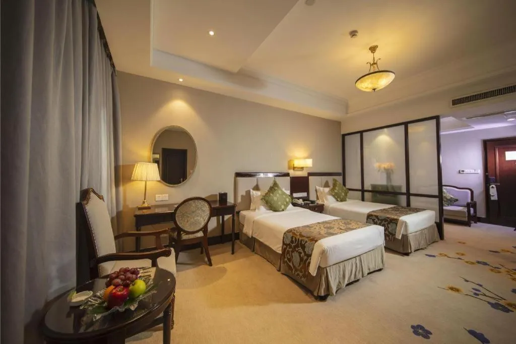 Bed in Jin Jiang Nanjing Hotel