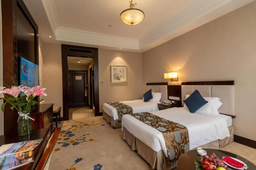 Bed in Jin Jiang Nanjing Hotel