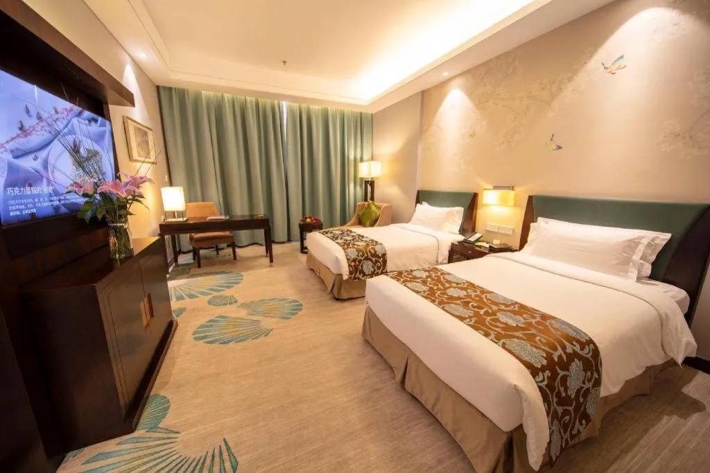 Bed in Jin Jiang Nanjing Hotel