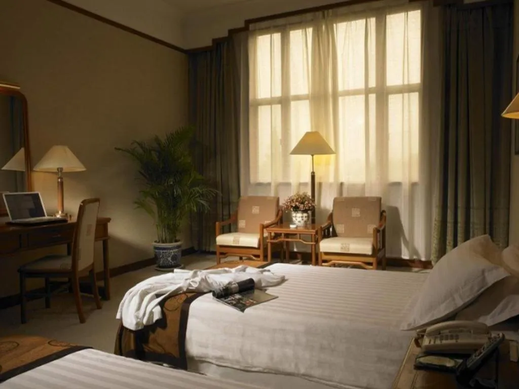 Bed in Jin Jiang Nanjing Hotel