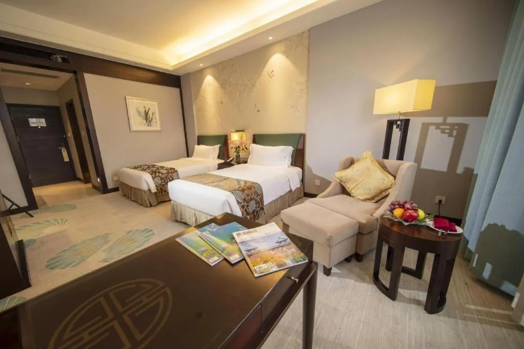 Bed in Jin Jiang Nanjing Hotel