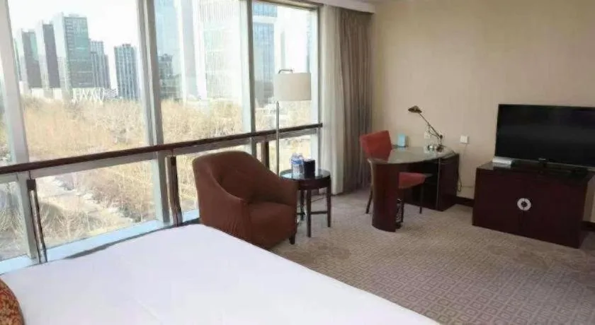 Bed in Beijing Jinjiang Fuyuan Hotel