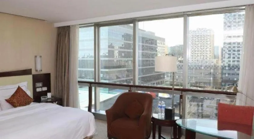 Bed in Beijing Jinjiang Fuyuan Hotel