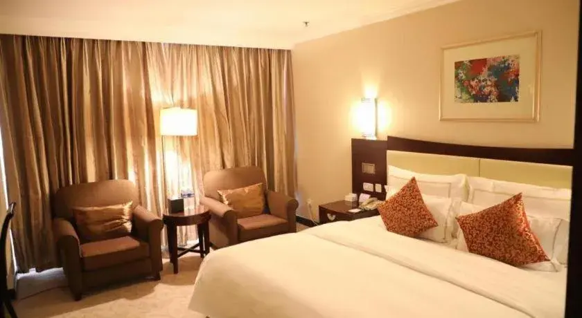 Bed in Beijing Jinjiang Fuyuan Hotel Bed in Beijing Jinjiang Fuyuan Hotel