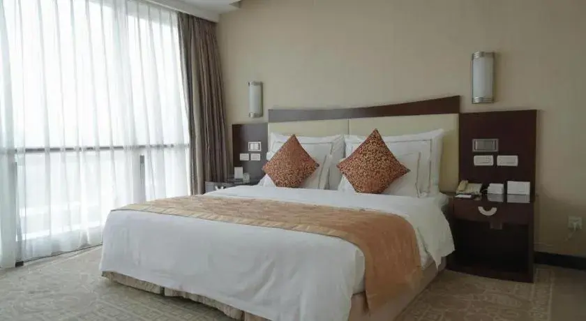 Bed in Beijing Jinjiang Fuyuan Hotel Bed in Beijing Jinjiang Fuyuan Hotel