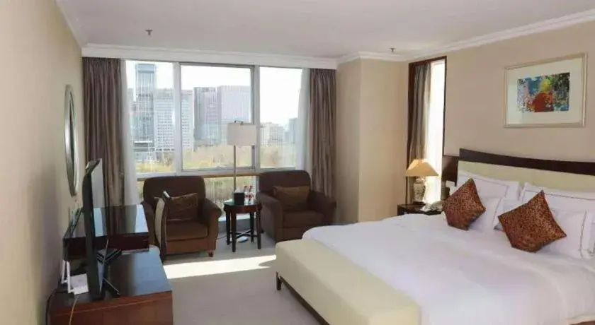 Bed in Beijing Jinjiang Fuyuan Hotel Bed in Beijing Jinjiang Fuyuan Hotel