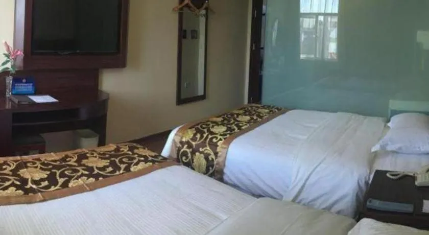 Bed in GreenTree Alliance Beijing Tiantan DonGMEn Hotel