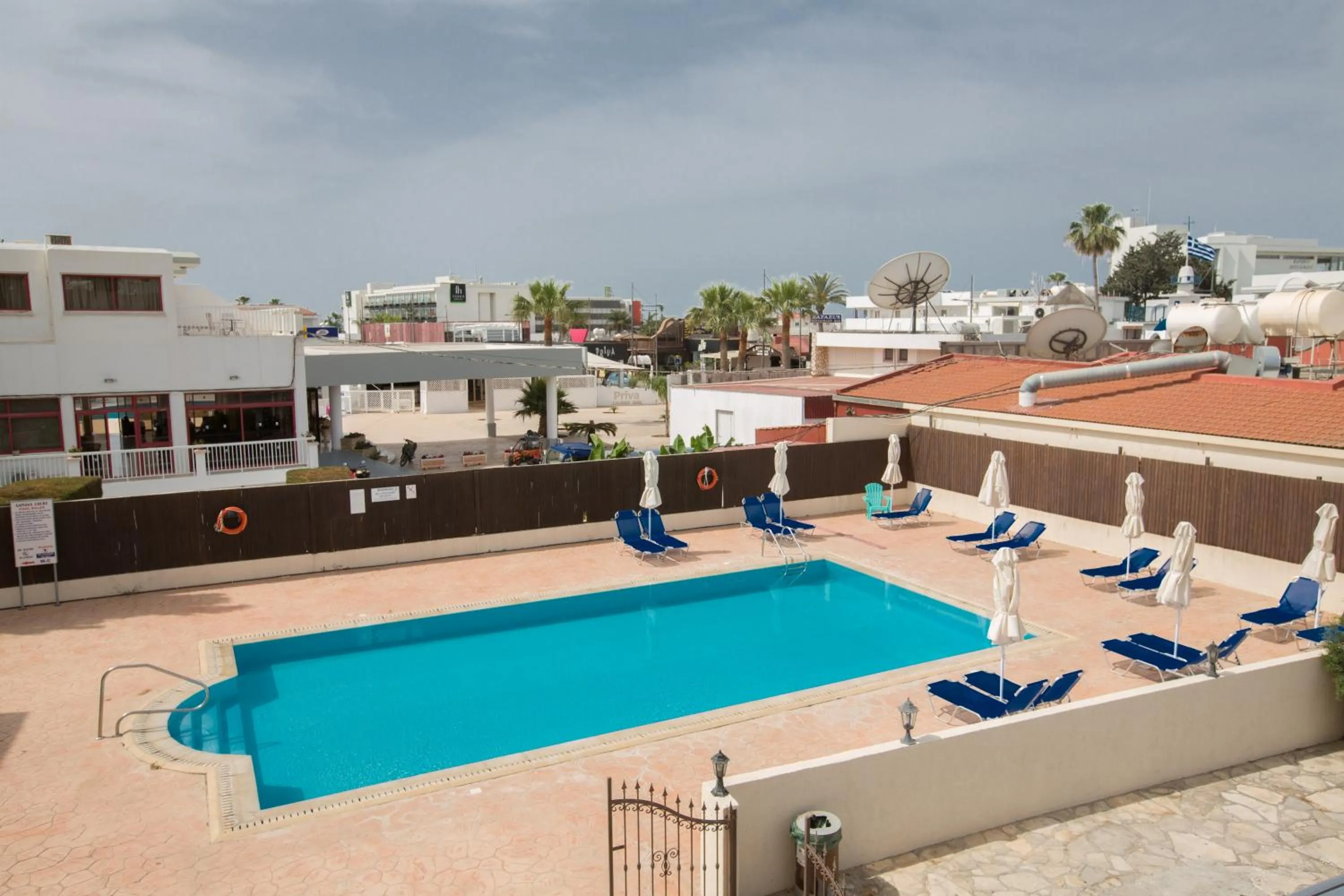 Pool view in Napiana Apartments