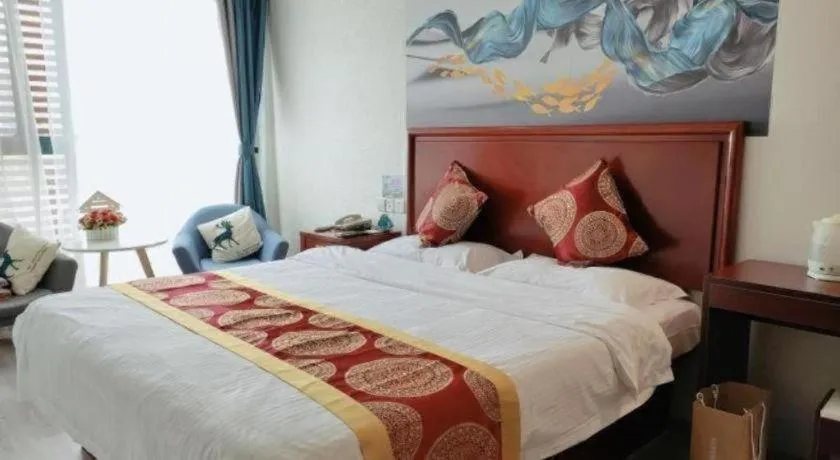 Bed in GreenTree Inn Suzhou Shengze Hotel