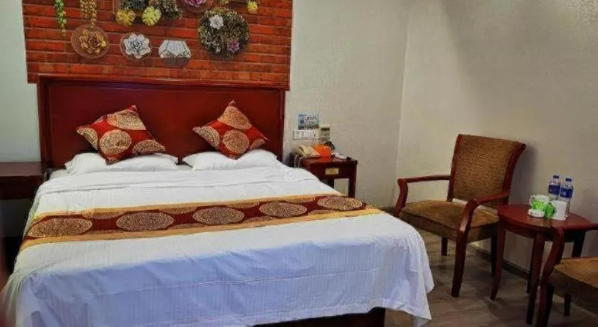 Bed in GreenTree Inn Suzhou Shengze Hotel