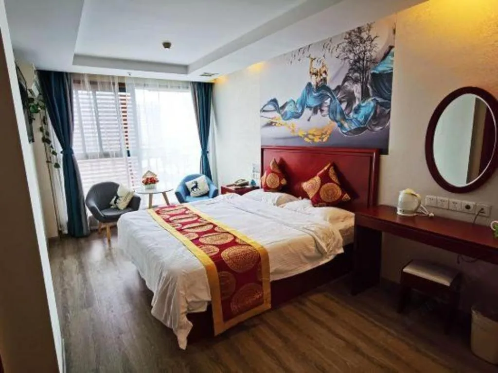 Bed in GreenTree Inn Suzhou Shengze Hotel