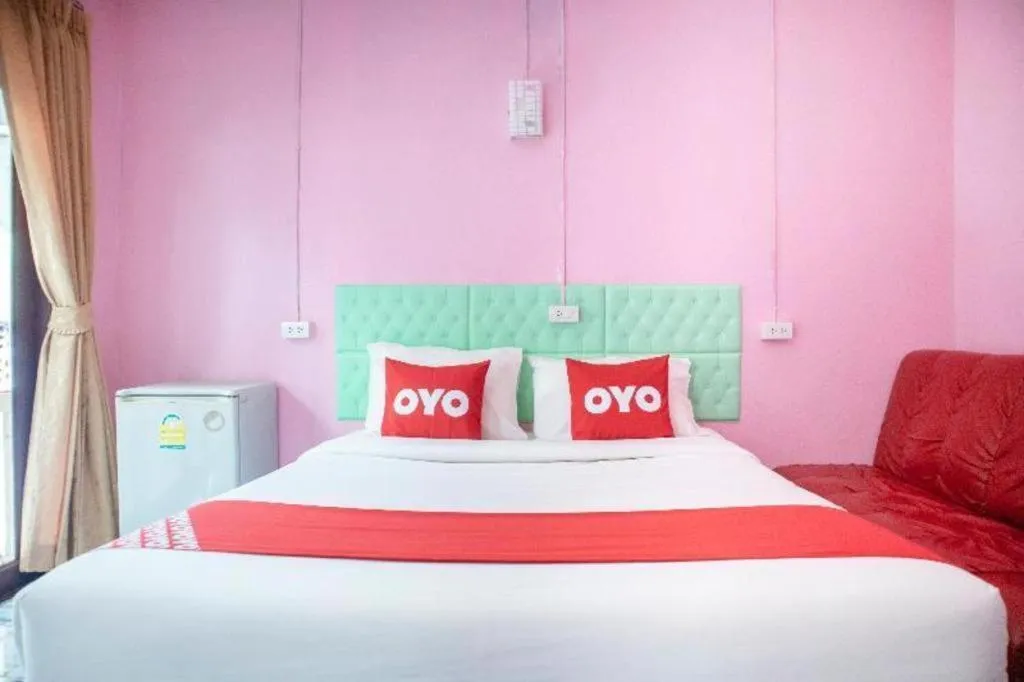 Bed in OYO 797 Pink House Bungalow