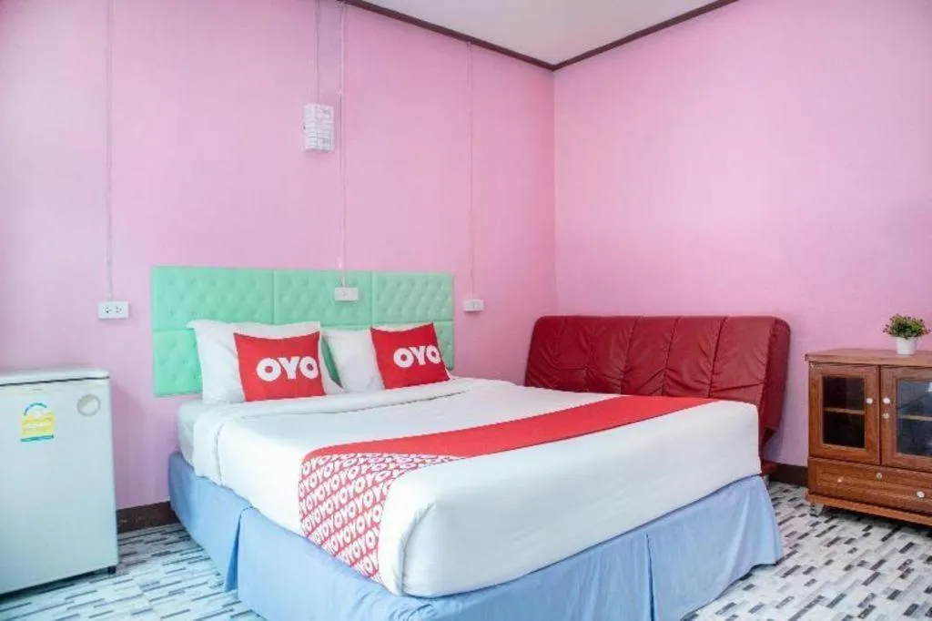 Bed in OYO 797 Pink House Bungalow