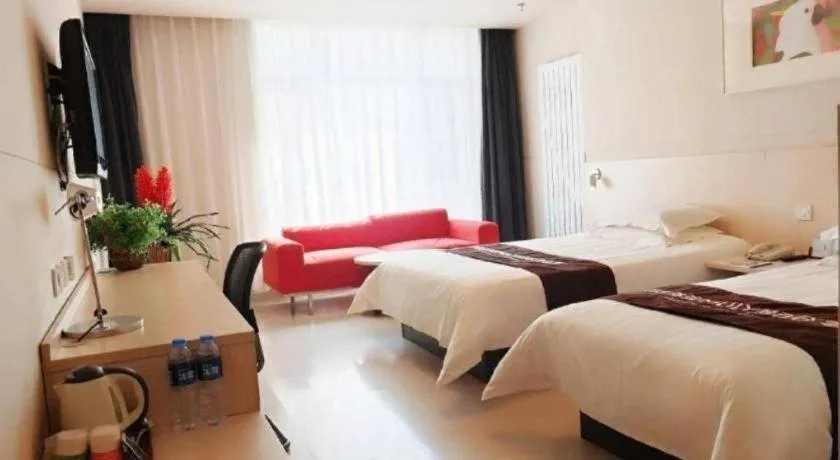Bed in Jinjiang Inn Baotou Saihan Tara Park Youyi Street