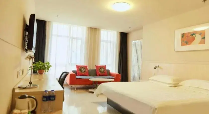 Bed in Jinjiang Inn Baotou Saihan Tara Park Youyi Street Bed in Jinjiang Inn Baotou Saihan Tara Park Youyi Street