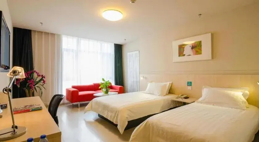 Bed in Jinjiang Inn Baotou Saihan Tara Park Youyi Street Bed in Jinjiang Inn Baotou Saihan Tara Park Youyi Street