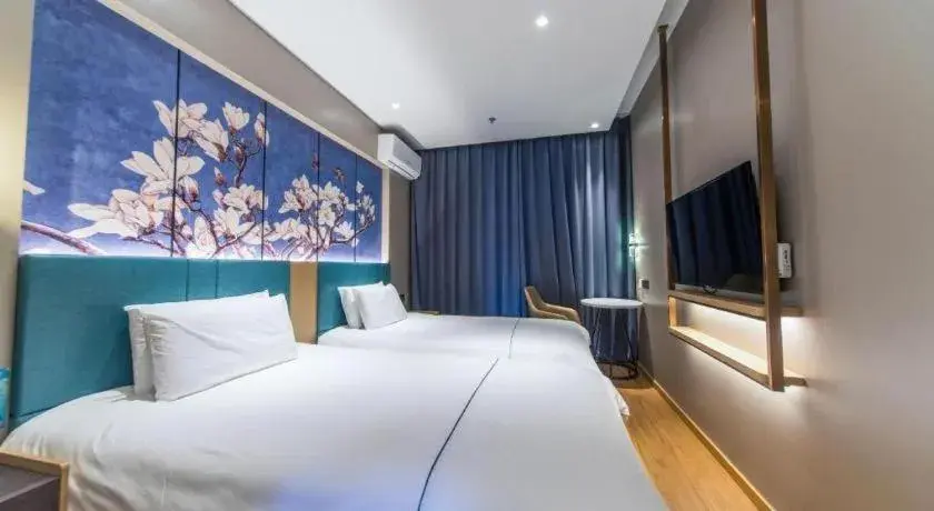 Bed in Jinjiang Inn Jinan Shimao Kuanhouli Quancheng Road Bed in Jinjiang Inn Jinan Shimao Kuanhouli Quancheng Road