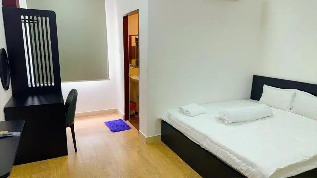 Bed in Tuan Viet Hotel Dinh Tien Hoang Bed in Tuan Viet Hotel Dinh Tien Hoang