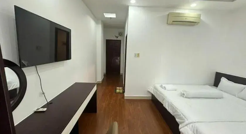 Bed in Tuan Viet Hotel Dinh Tien Hoang Bed in Tuan Viet Hotel Dinh Tien Hoang