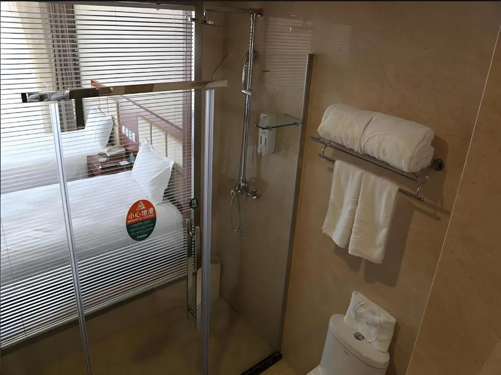 Bed in GreenTree Inn Anhui Fuyang Funan East Huaihe Road Express Hotel