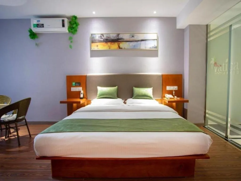 Bed in Vatica Shanghai Jiading District Anting Metro Station Moyu Road Hotel