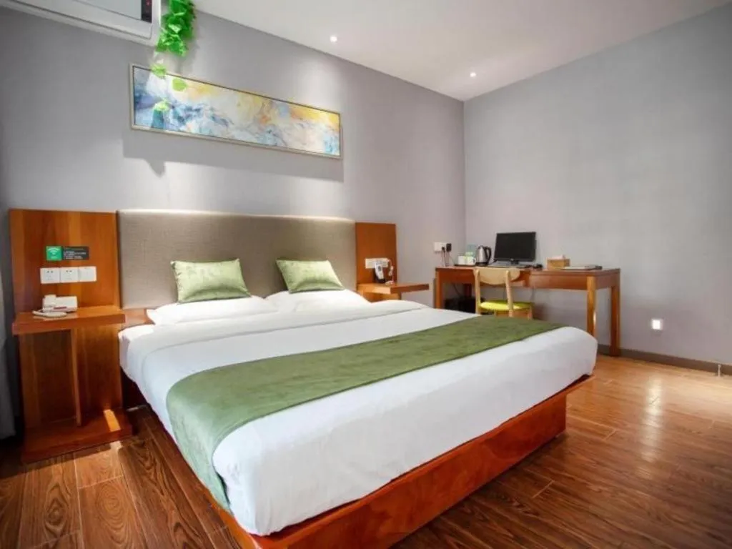 Bed in Vatica Shanghai Jiading District Anting Metro Station Moyu Road Hotel