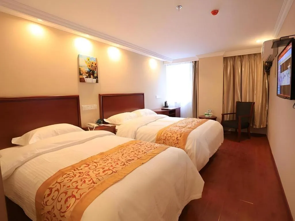 Bed in GreenTree Inn Nanjing Forestry University National Exhibition Center Express Hotel
