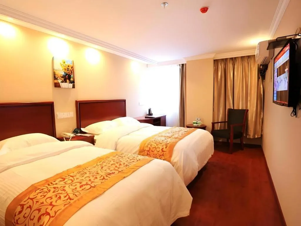 Bed in GreenTree Inn Nanjing Forestry University National Exhibition Center Express Hotel