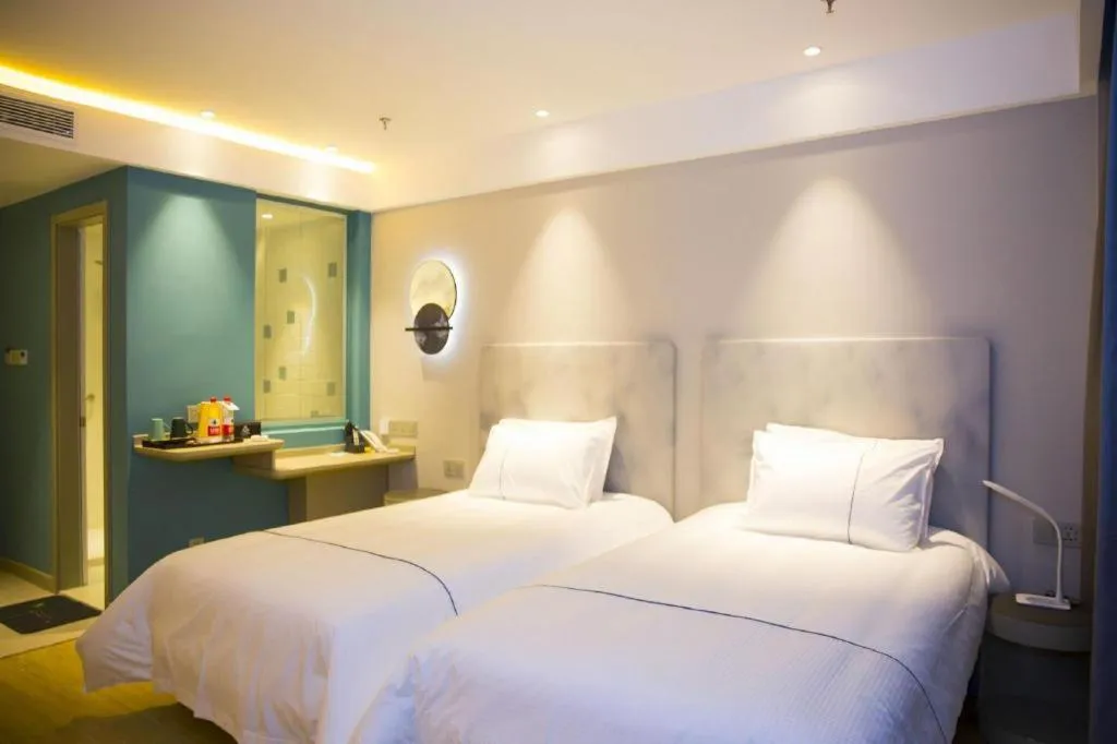 Bed in Jinjiang Inn Baotou Salaqi Railway Station