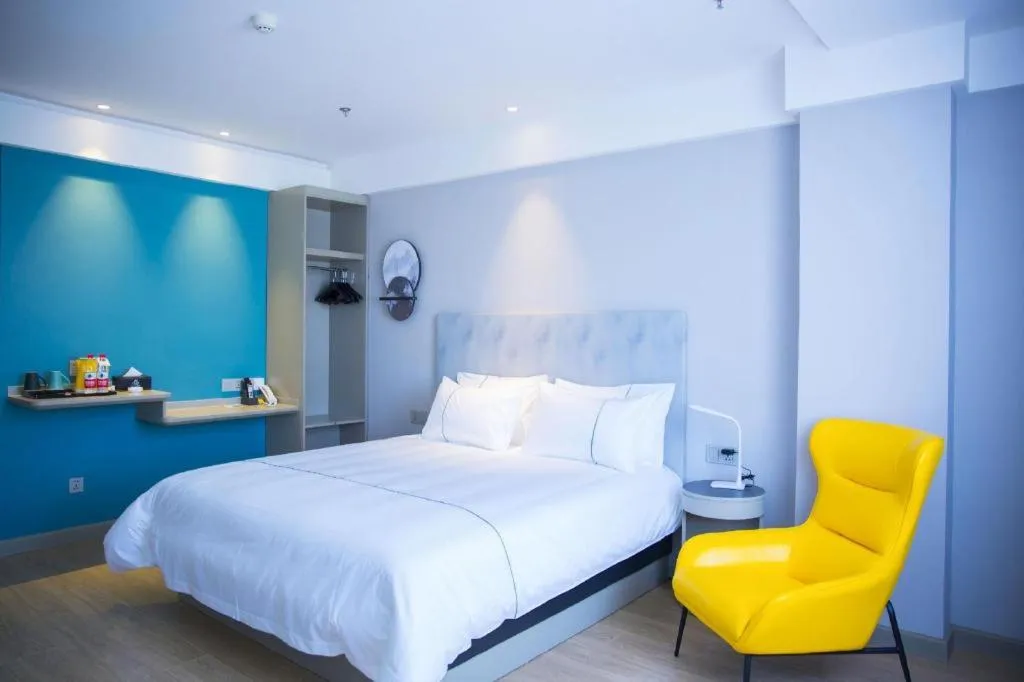 Bed in Jinjiang Inn Baotou Salaqi Railway Station