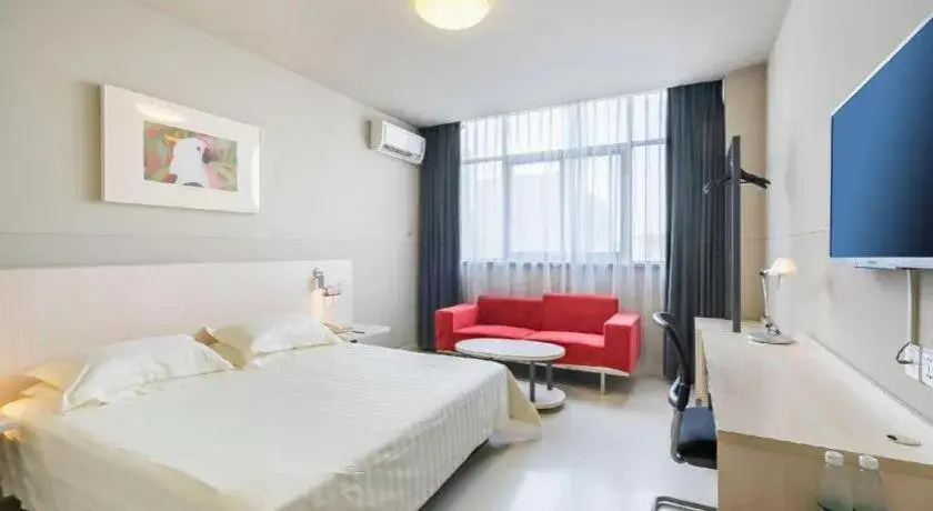 Bed in Jinjiang Inn Xuzhou Peixian Hancheng Road Bed in Jinjiang Inn Xuzhou Peixian Hancheng Road