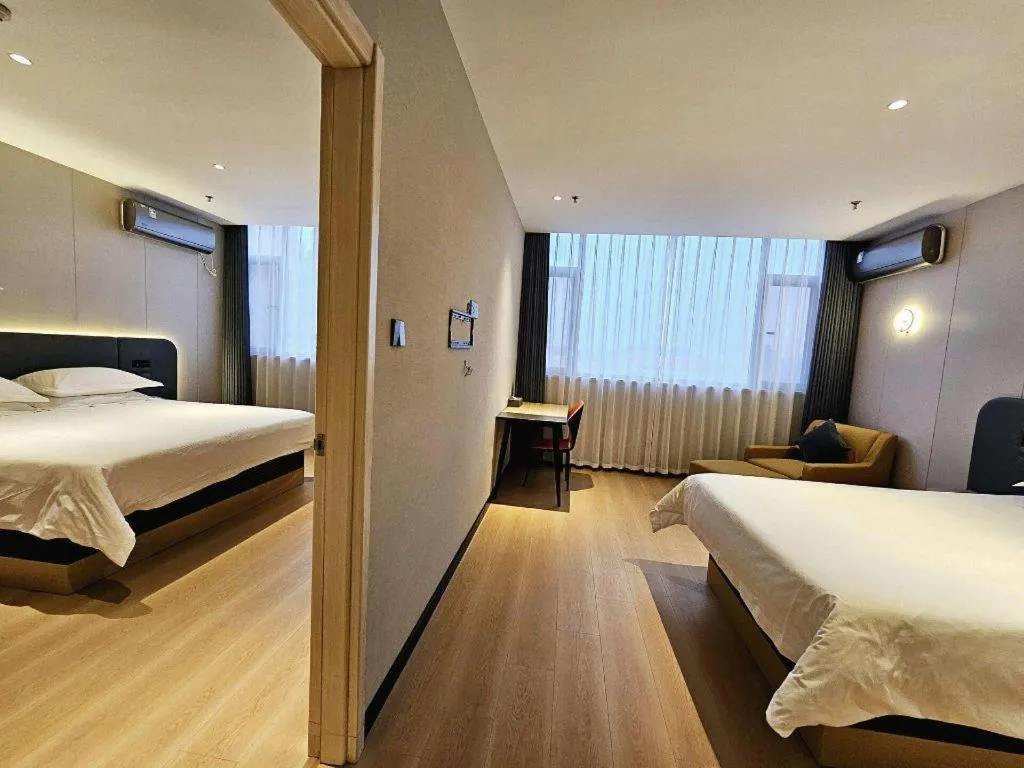 Bed in Jinjiang Inn Xuzhou Peixian Hancheng Road