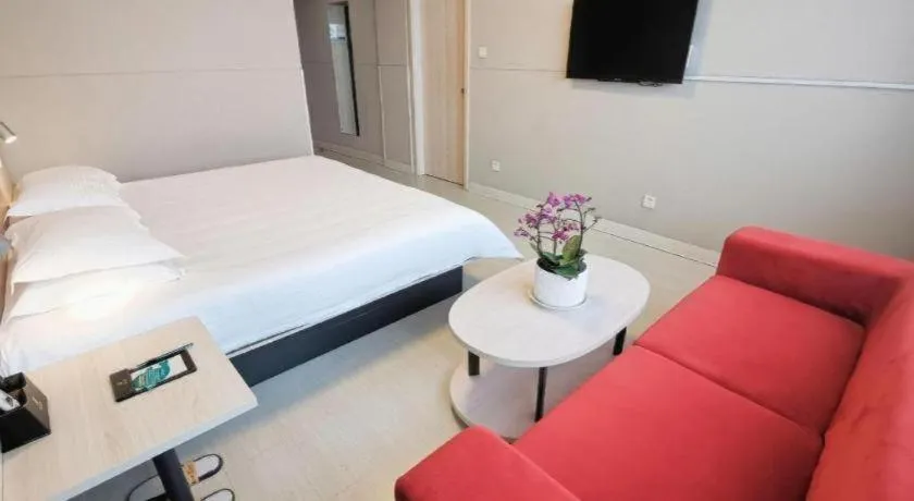 Bed in Jinjiang Inn Xuzhou Peixian Hancheng Road