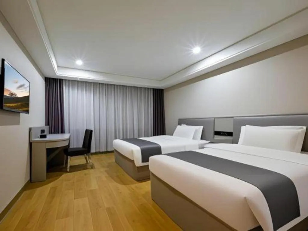 Bed in GreenTree Inn Fuyang Yijing International North Business