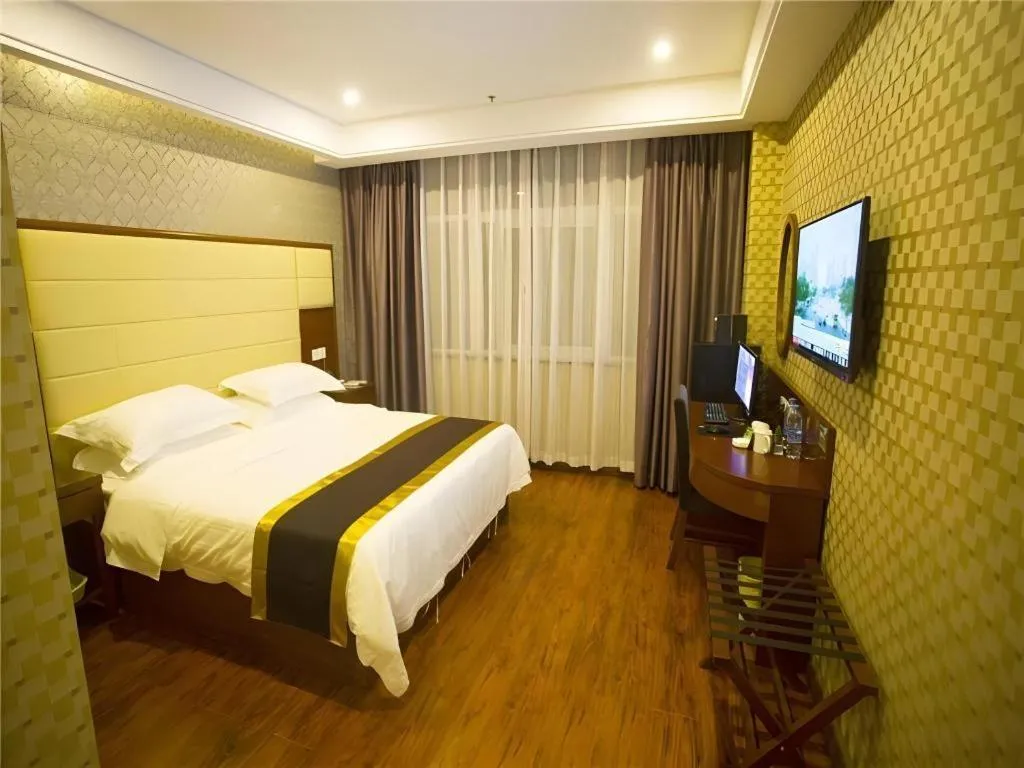 Bed in GreenTree Inn Fuyang Yijing International North Business