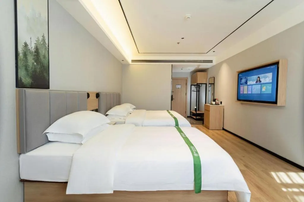 Bed in GreenTree Inn Puyang Fan County People Avenue Banqiao Road Hotel