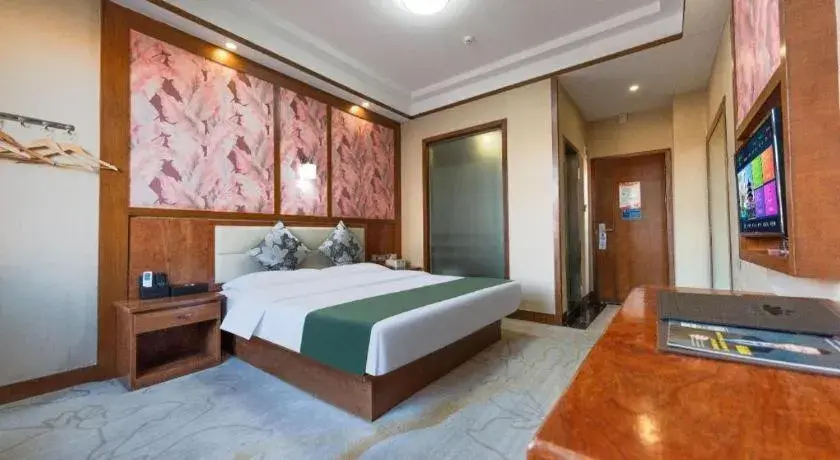 Bed in GreenTree Alliance Hotel Kunming Chuanjin Road Branch Bed in GreenTree Alliance Hotel Kunming Chuanjin Road Branch