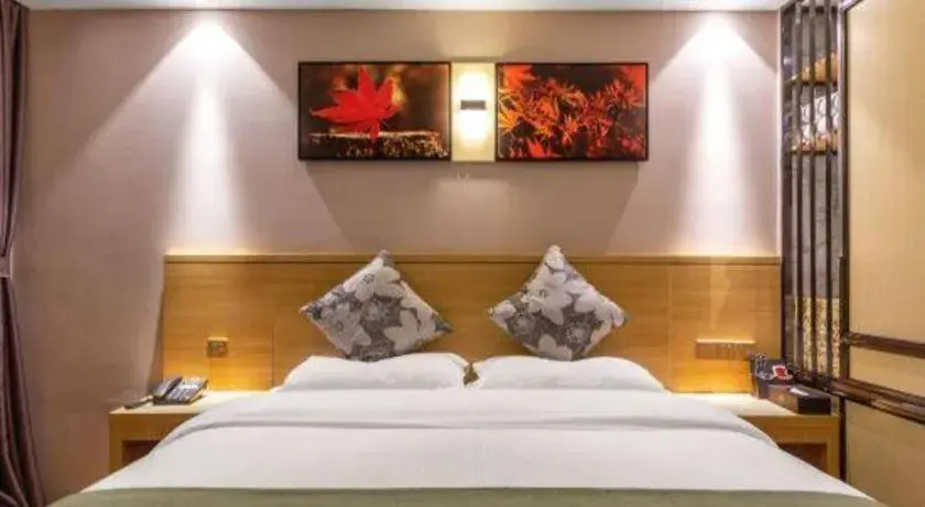Bed in GreenTree Alliance Hotel Kunming Chuanjin Road Branch Bed in GreenTree Alliance Hotel Kunming Chuanjin Road Branch