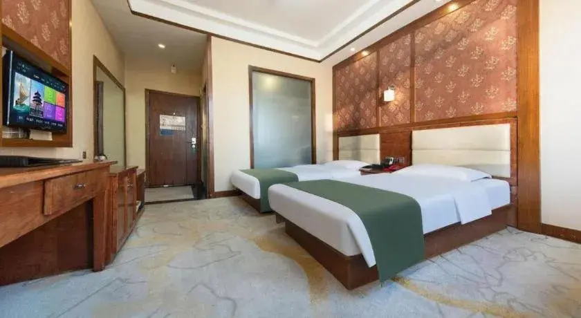 Bed in GreenTree Alliance Hotel Kunming Chuanjin Road Branch Bed in GreenTree Alliance Hotel Kunming Chuanjin Road Branch