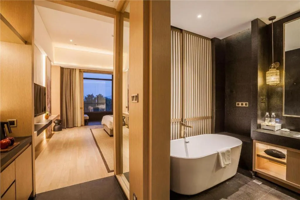 Bed in Jolie Vue Boutique Hotel Sanjiang