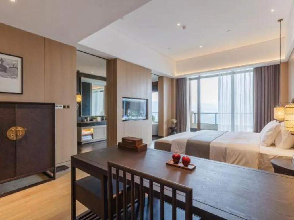 Bed in Jolie Vue Boutique Hotel Sanjiang