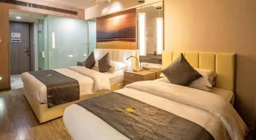Bed in Jinjiang Metropolo Hotel - Hangzhou Xiasha Bed in Jinjiang Metropolo Hotel - Hangzhou Xiasha
