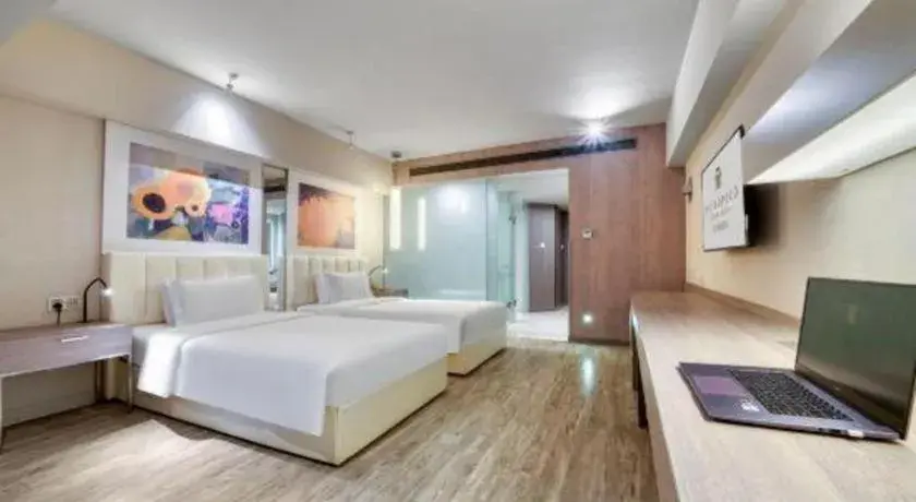 Bed in Jinjiang Metropolo Hotel - Hangzhou Xiasha Bed in Jinjiang Metropolo Hotel - Hangzhou Xiasha