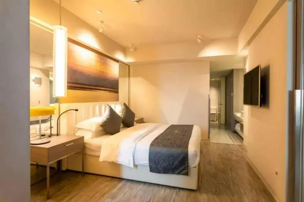 Bed in Jinjiang Metropolo Hotel - Hangzhou Xiasha Bed in Jinjiang Metropolo Hotel - Hangzhou Xiasha